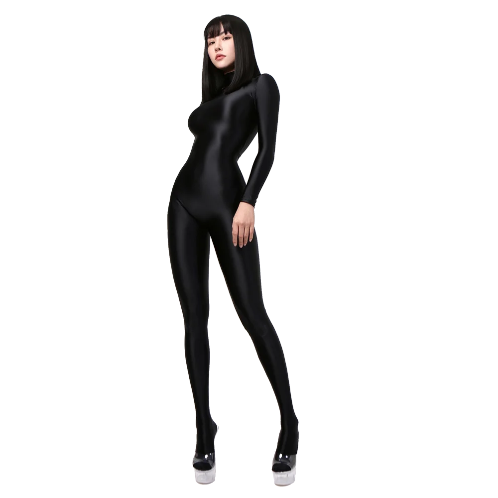 Women's Satin Glossy High Waist Cargo Pants Sexy Silk Yoga Sports Leggings Opaque Fitness Tights Lady's Leggings Stockings