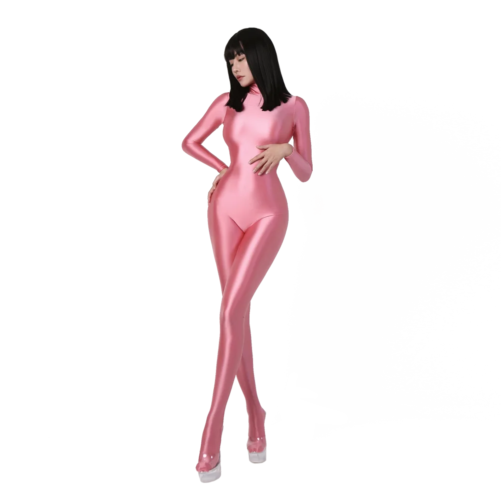 Women's Satin Glossy High Waist Cargo Pants Sexy Silk Yoga Sports Leggings Opaque Fitness Tights Lady's Leggings Stockings