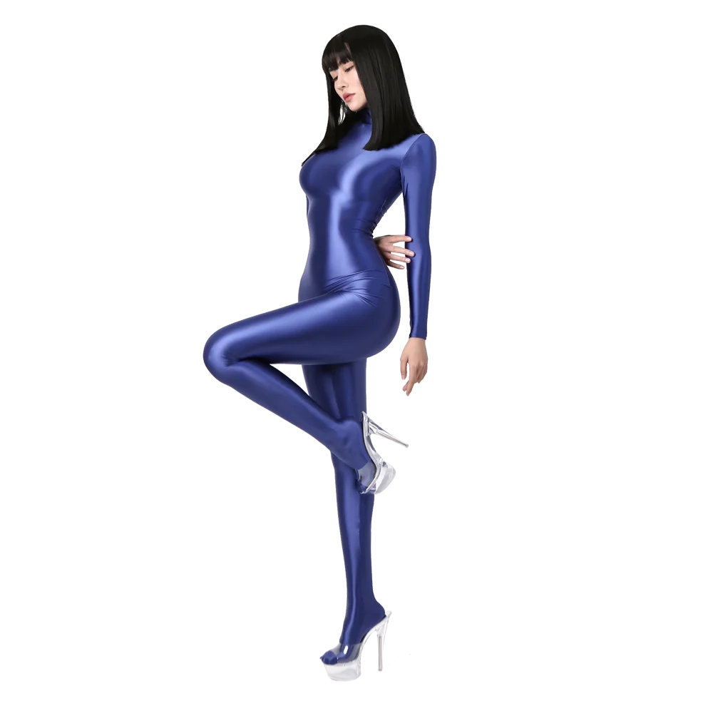 Women's Satin Glossy High Waist Cargo Pants Sexy Silk Yoga Sports Leggings Opaque Fitness Tights Lady's Leggings Stockings